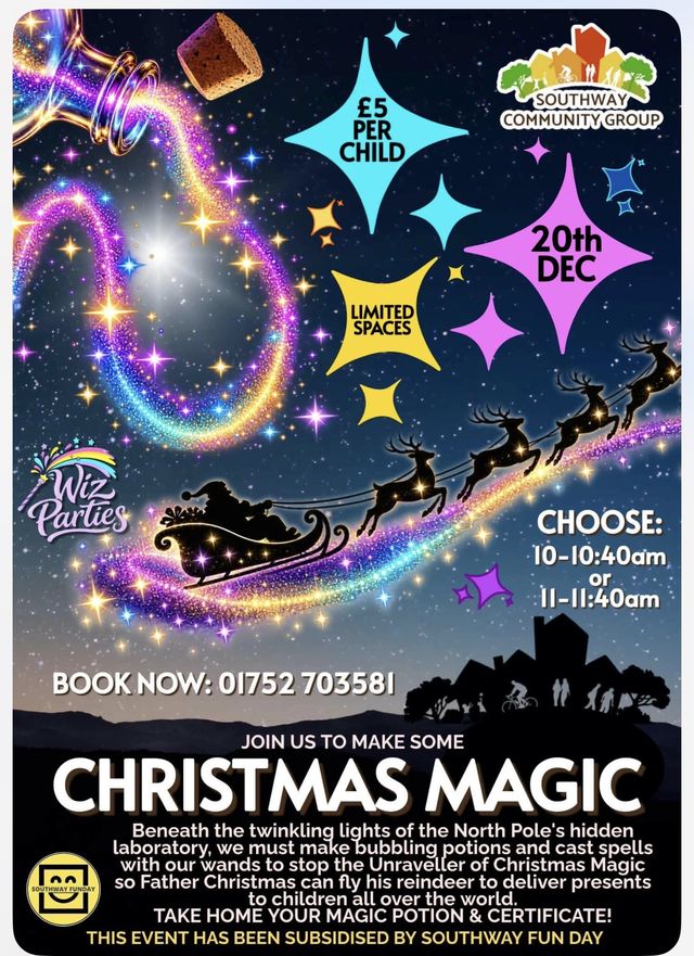 Poster for Christmas Magic with Wiz Parties at Southway Hub