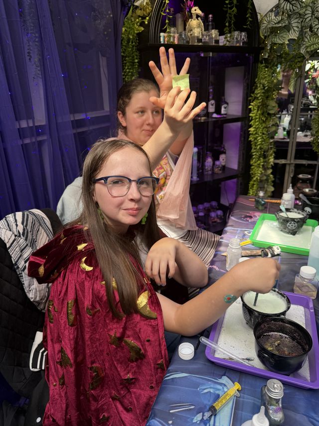 Older girls brewing in the potion room