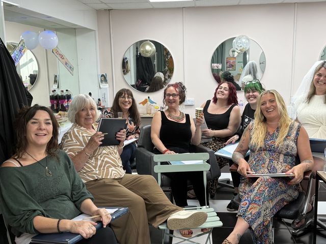 A life drawing group mid-session